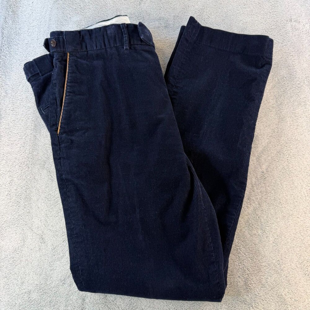 Polo Ralph Lauren Navy Corduroy Pants 38x32 Stretch Classic Fit Preppy Old Money